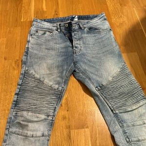 Moto style jeans by H&M size 28 waist washed denim